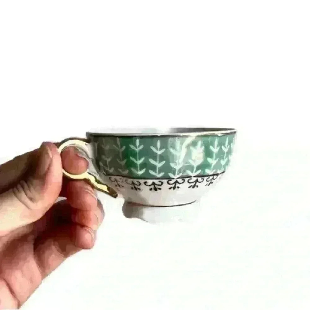 Vintage Japanese Mini Green Tea Cup Home  Decor Gift Cottagecore